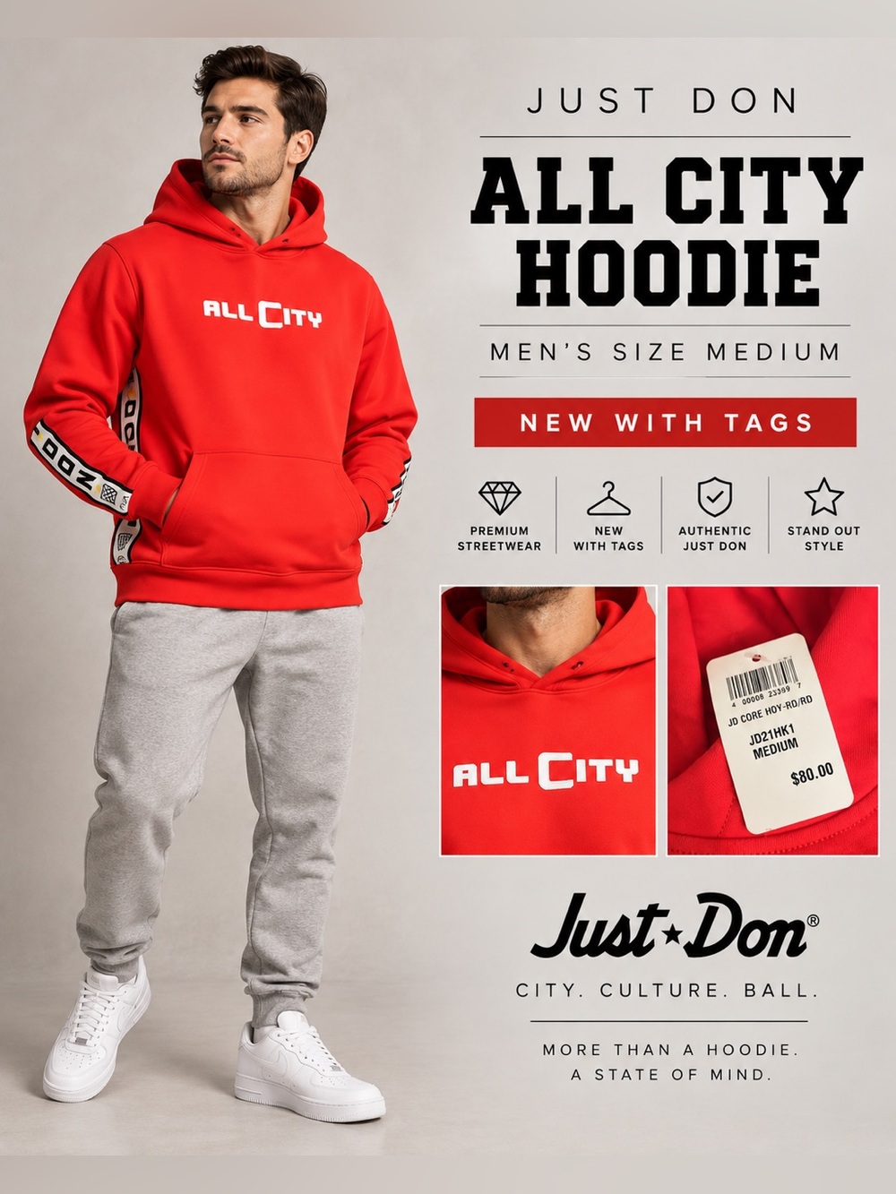 NWT all city hoodie heavy cotton more of this new with tags in my closet